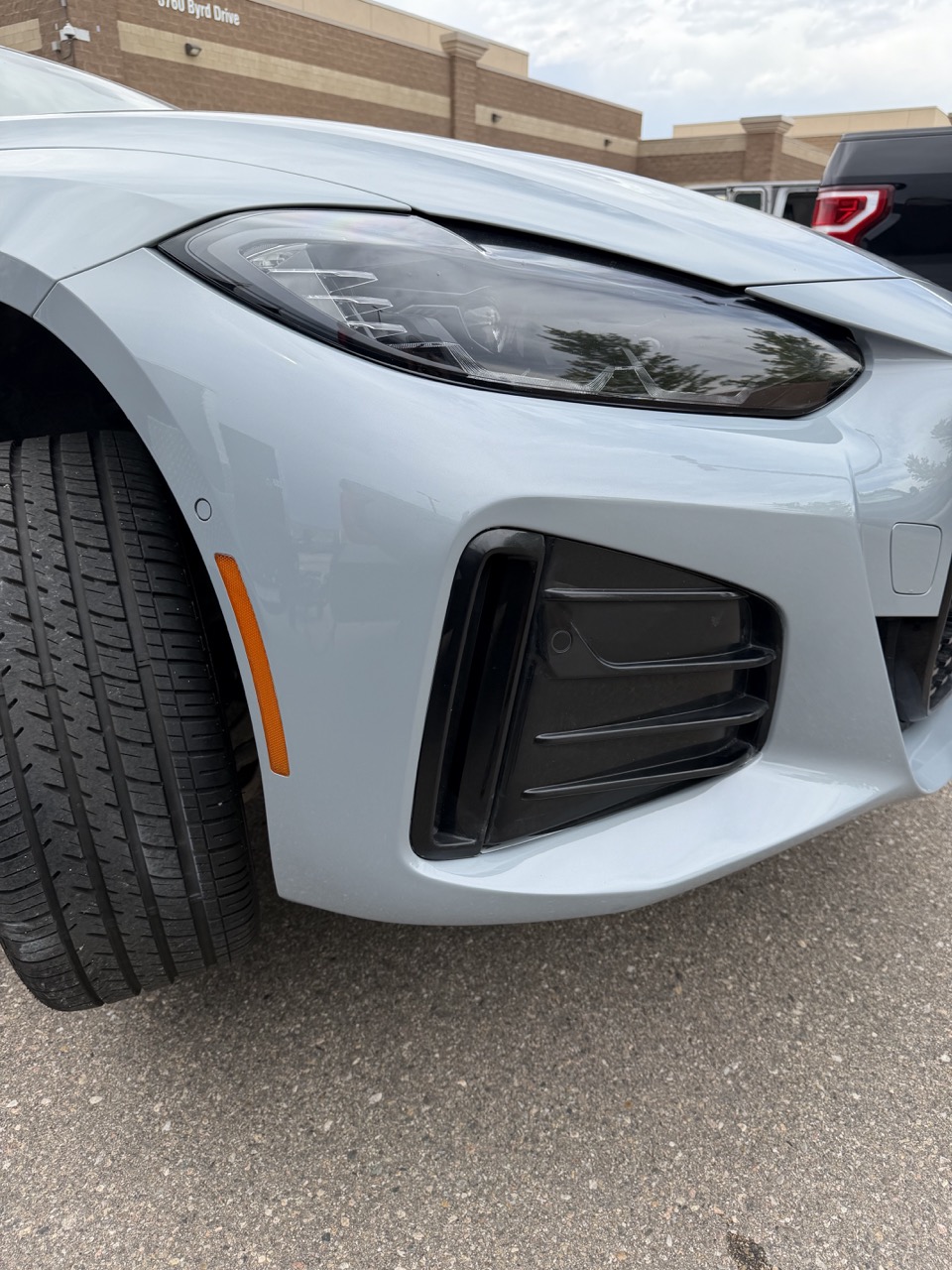 BMW bumper after repair