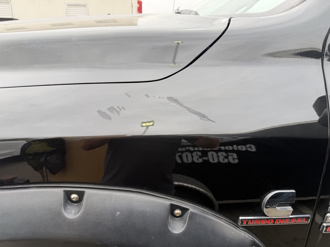 Tailgate before repair